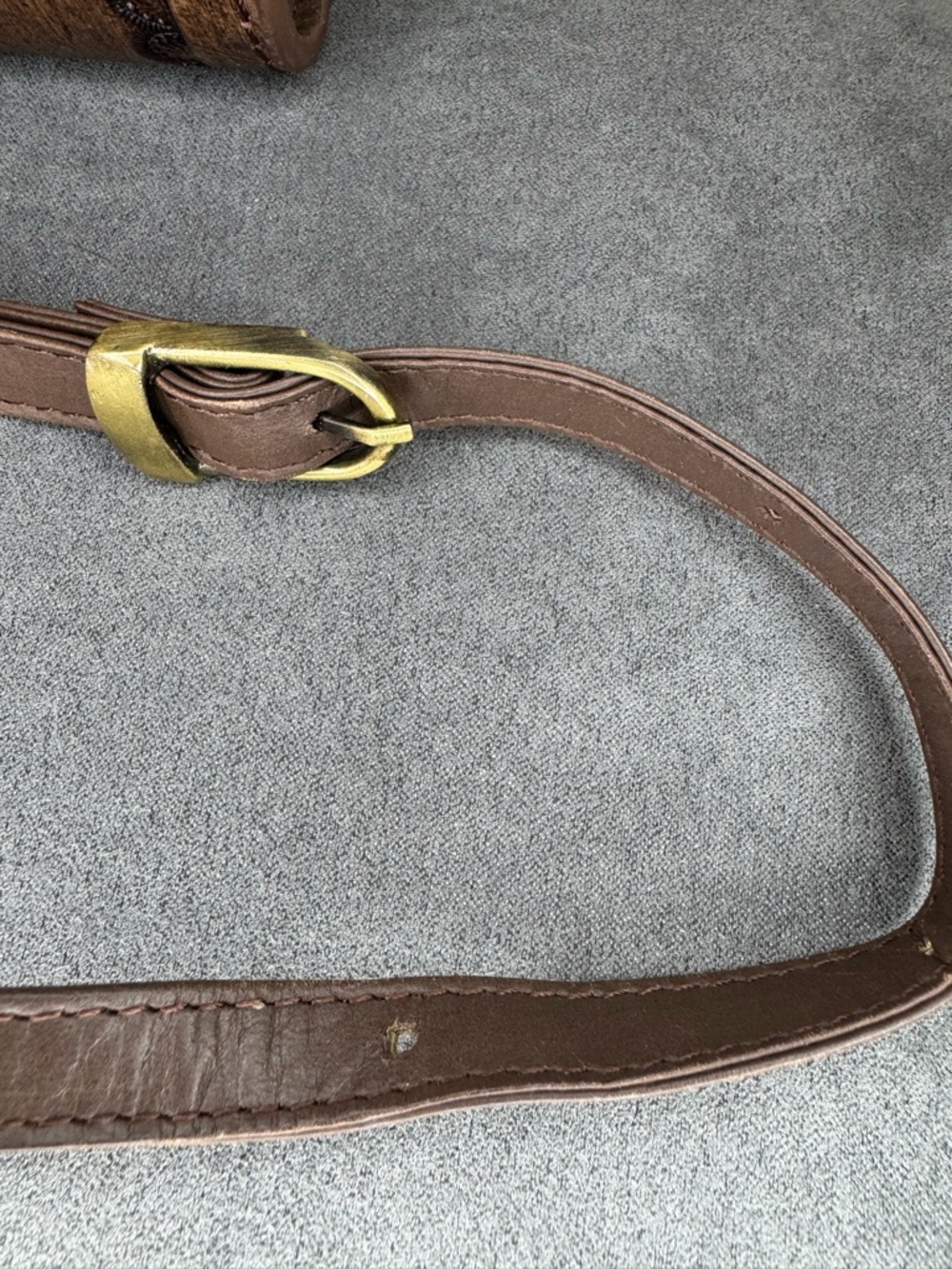 Tooled Western Style Crossbody Bag Brown Faux Leather Small Festival Purse Boho - Picture 8 of 11